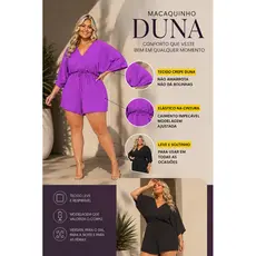 Macaquinho Plus Size Macacão Tamanho Grande Macaquinho Verão Tecido Não Amassa