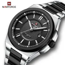 NAVIFORCE 9212 Watch Fashion Business Black Casual Data Militar Movimento Seiko Men Watch