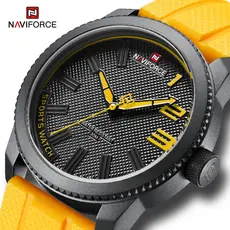 Relógio De Pulso NAVIFORCE 9202T Homem Marca Top Militar Esportivo À Prova D'água Masculino Fashion Silicone Strap Quartz