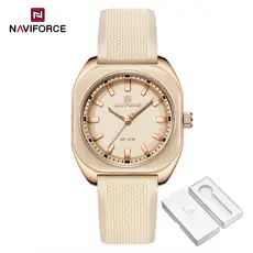 NAVIFORCE 5061 Relógio De Quartzo Feminino Luminoso À Prova D'água Para Esportes Ao Ar Livre Em Cor Macaroon
