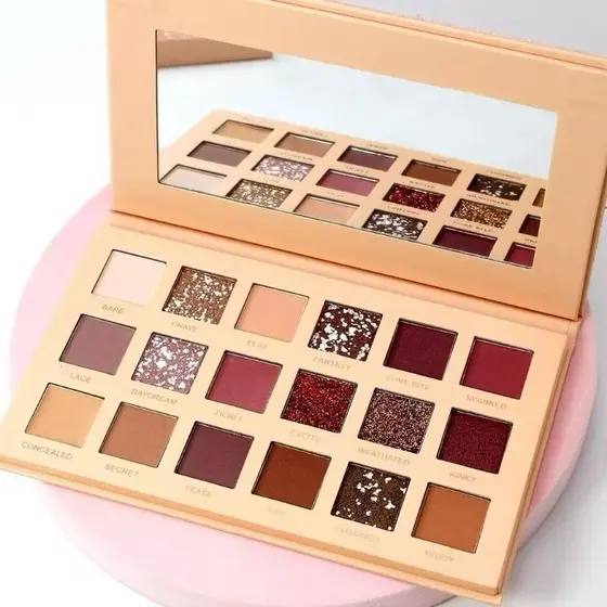 2 em 1 Bolsa + Paleta de Sombras Febella 18 Cores - Alta Pigmentação Presente Dia das Mães