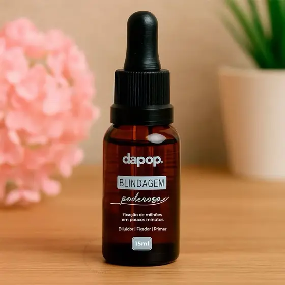 Blindagem Poderosa Dapop 15ml - Fixador para Maquiagem À Prova d'água e Efeito Primer
