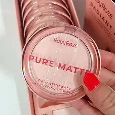Pó Matificante Pure Matte Ruby Rose - Controle de Oleosidade e Longa Duração