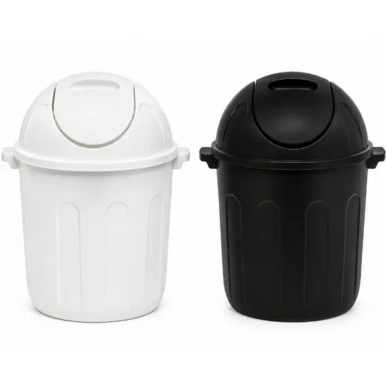 Kit Lixeiras de Plástico Basculante 12L Reforçada para cozinha, banheiro e escritório
