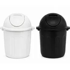 Kit Lixeiras de Plástico Basculante 12L Reforçada para cozinha, banheiro e escritório