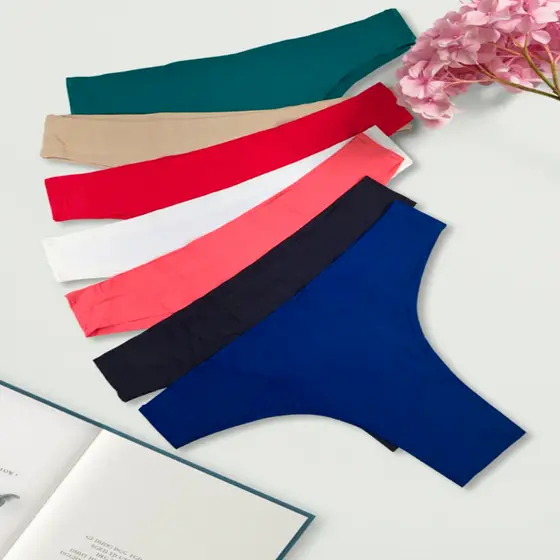 Kit 10 Calcinhas Sem Costura Corte a Laser Tanga e Asa Delta Confortáveis Moda Íntima