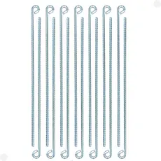 Estaca Galvanizada de Aço 30 cm Kit 12 Unidades CA-50 para Barraca Camping