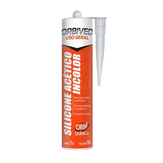 Adesivo de Silicone Uso Geral 240g Incolor 16664 Orbi
