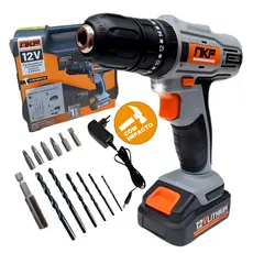 Parafusadeira de Impacto Furadeira de Impacto a Bateria 12V com Acessórios e Maleta NKF FPI12X