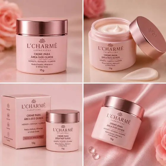 ’CHARMÊ Creme para Área dos Olhos 15g – Hidrata, Suaviza e Ilumina