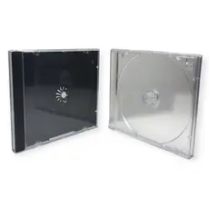 Estojo/Box CD Acrílico Transparente/Cristal ou Preto c/05 Unidades