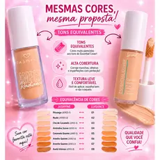 Corretivo Líquido Essential Cover Longa duração/cobertura média alta/hidratante/matte