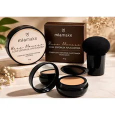 BB Cream/Base/Corretivo com Esponja com Formato de Cogumelo/Base Clareador Maquiagem Creme Clareador Cor Marfim /Natural