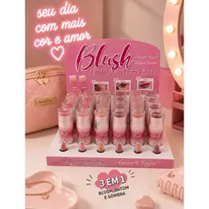 Box c/24uni Blush Multifuncional 3 Em 1 Bastão Com Pincel 9g
