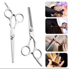 Kit 2 Tesouras Navalha de Cabelereiro para cortar cabelo