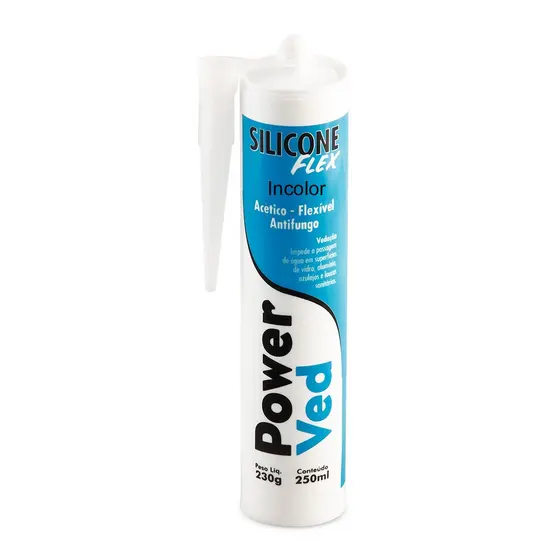 Cola Silicone Flex Adesivo Acético Antifungo Para Vedação Pia Cuba Box Janelas Vidros