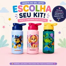 Garrafa De Água Squeeze 500ml Patrulha Canina Dino Personagem Infantil