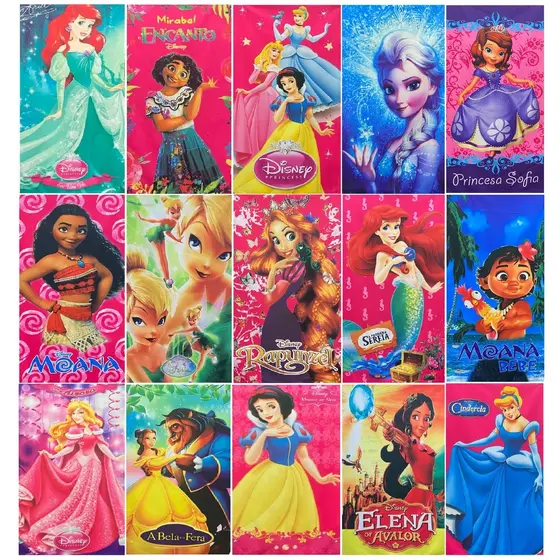 Toalha toalhinha infantil estampada pequena de rosto mão escolar lancheira personagens MENINAS