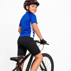 Bermuda Infantil Ciclismo MTB Bike Forro D45 Bolso Lateral UV Menino Menina