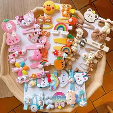 kit 14 Bico de Pato Presilha de cabelo Xuxinha Rabico infantil Presente de dia das crianças