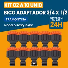 Kit Bico Adaptador Torneira 3/4 x 1/2 Engate Rapido Tanquinho Jardim Tramontina