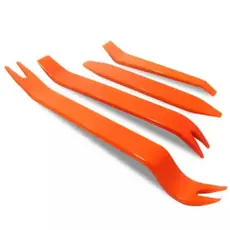 Kit Com 4 Espátulas Plásticas Remoção Painel Forro Porta Carro Molduras Frisos Acabamento Veicular