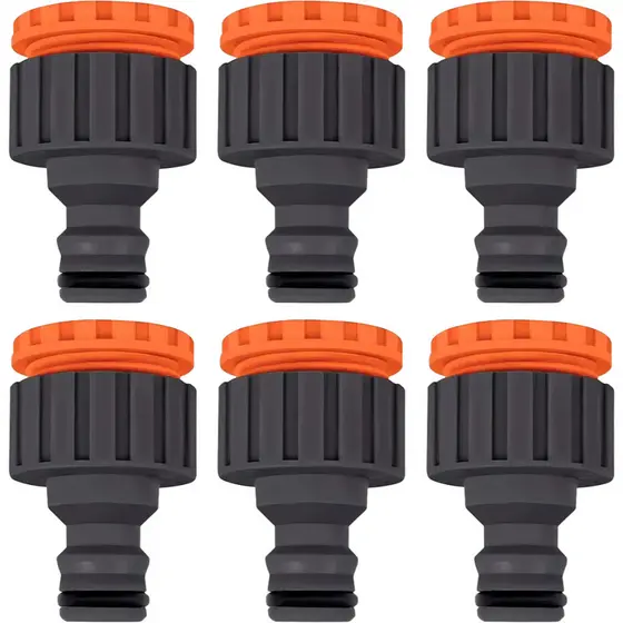 Kit 6 Unidades Bico Torneira para Engate Rapido Extensor Adaptador 3/4 x 1/2 Tanquinho e Jardim