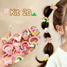 KIT 20 unidades de Xuxinha com Detalhes de Silicone Coração/Sereia/Borboleta/muitos Modelo Aleatório.