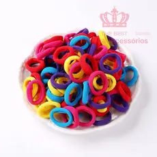 kit 250 elasticos de Cabelo Tipo Meia  Xuxinha Criança Adulto Rabicó Pequeno