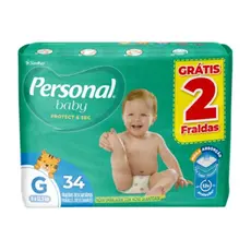 Fralda Personal Baby Mega Pacote Tam: G 34 Unidades De 8kg à 12,5kg