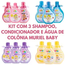 Muriel Kit Baby Menina (o) 3 Produtos  (Shampoo, Condicionador e Água de Colônia) 100Ml