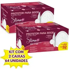 Kit 2 Caixas Absorvente Protetor de Seio Stima+ C/64 UN (Cada CX Com 32 Un) Toque Macio