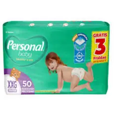 Fralda Personal Baby Hiper pacote XXG 50 Unidades De 14 Kg