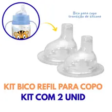 Kit Com 2 Bicos Refil Para Copo Treinamento De Silicone Petita