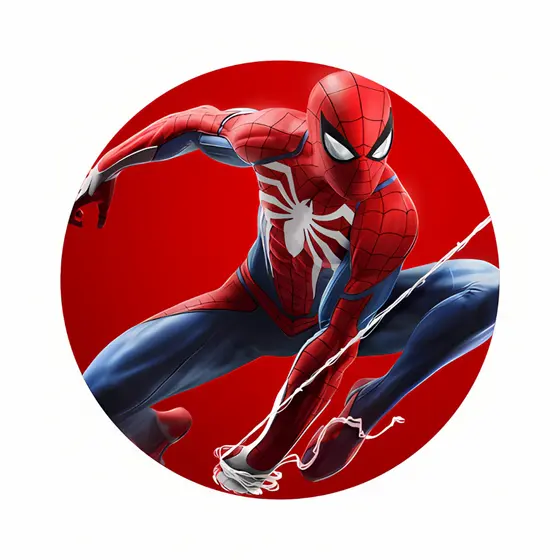 Painel Redondo Espetacular Homem-Aranha Spidey Friends Personalizado 50x50cm – Decoração Spider man