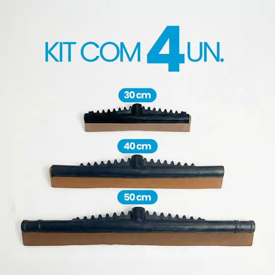 Rodo Limpeza Banheiro Piso 30/40/50cm Sem Cabo Borracha Multiuso Resistente Pia Box Faxina Casa Área Serviço Cozinha