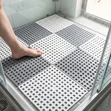 Kit Tapete Piso Estrado Antiderrapante 30x30cm Box Banheiro Piscina Modular Drenante Chuveiro Área Molhada Borracha