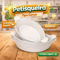 Kit Com  5 é 10 petisqueira barquinha canoa petiscos churrasco festa frios para servir amendoim caldo branca