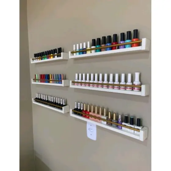 prateleira expositor de esmaltes