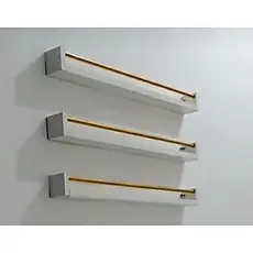 Expositor de esmaltes com barra de proteção dourada