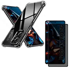 Capa Capinha Anti Impacto Compatível Com Poco X5 Pro 5G E/OU Película 3D Privacidade