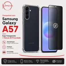 Capa Case Capinha Anti Impacto Compatível Com Galaxy A57 + Película 3D Privacidade