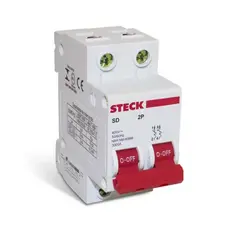 Disjuntor Mini Din Bipolar 40A Curva B 3Ka 230/400V Steck