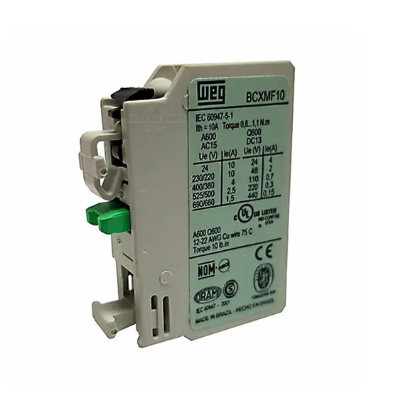 Bloco Contato Auxiliar Para Contator Frontal CWM 1Na Weg