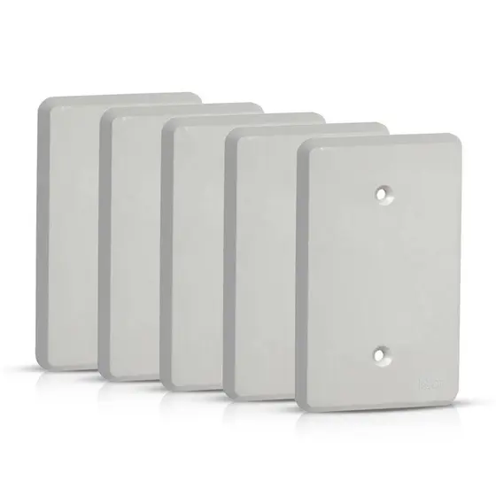 Kit 5 Placas Acabamento 4x2 Cega Cinza Silentoque Pial