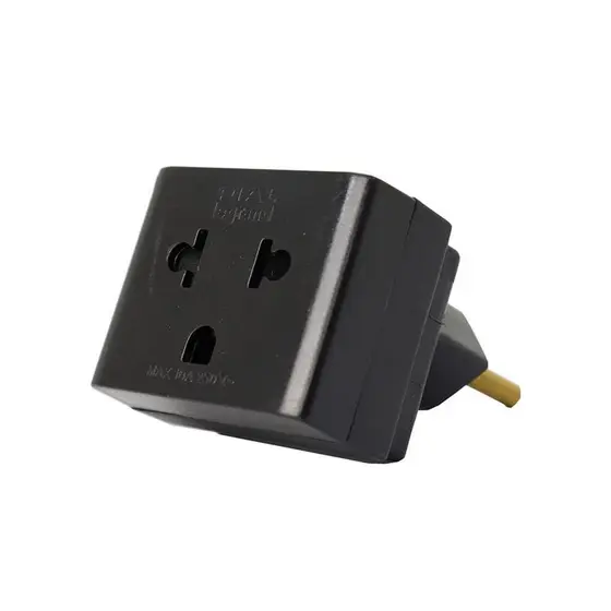Adaptador Pad Bras Preto 250V 10A 2P+T Nbr14136 Pial