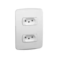 Conjunto 2 Tomadas 2P+T 10a 250v 4X2 Branca Miluz Schneider