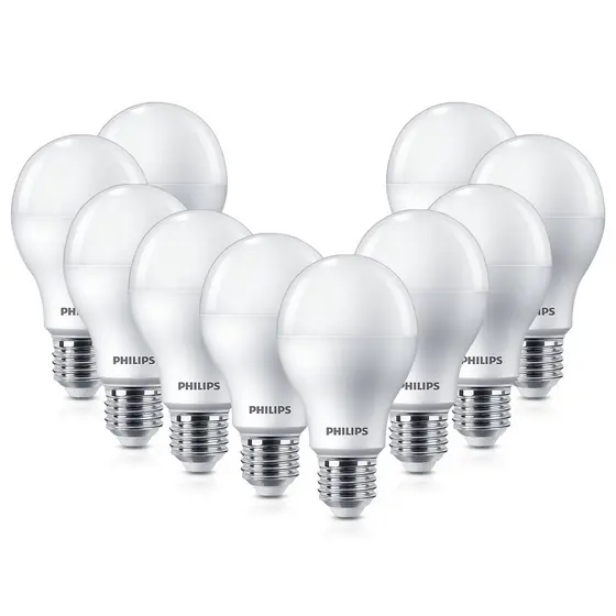 Kit 10 Lâmpadas Led Bulbo A65 16w Bivolt E27 6500K Philips