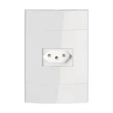 Conjunto 1 Tomada 2P+T Horizontal 10A 250V 4X2 Branco Decor