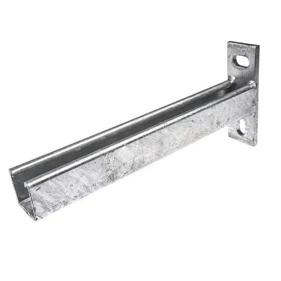 Mão Francesa Simples Em Aço 300Mm Chapa 20 Para Suporte E Fixação Instalações Eletrocalhas/Est